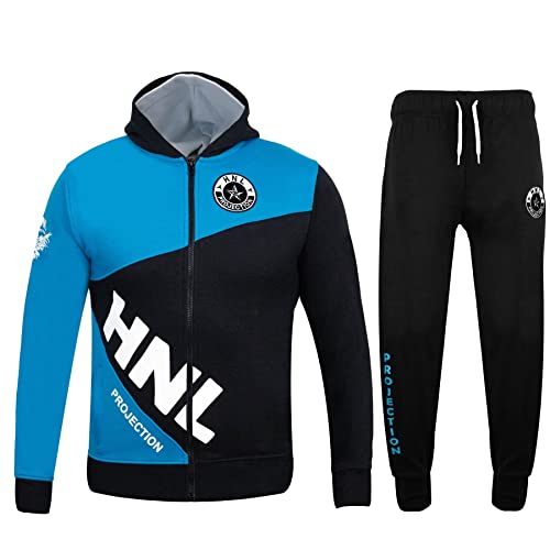 Survêtement HNL fille ensemble jogging enfant bleu noir taille 11-12 ans