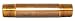 Trenton Pipe 11340X0060RR Red Brass Pipe Nipple, Seamless, Schedule 80, M-NPT Threaded Both Ends, Extra Heavy, 4" x 6" Length