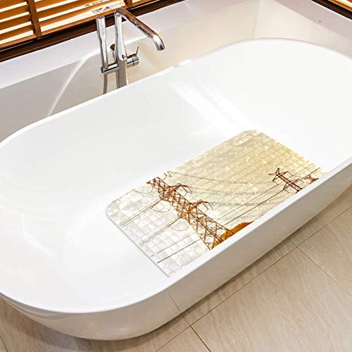 Tapis de bain pour bébé sécurisé 37,3 x 68,3 cm anti-peur de l'eau