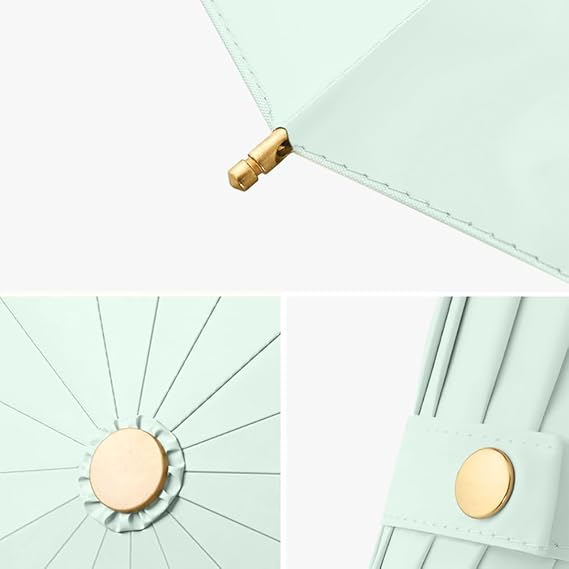 Sun Umbrella SPF 50 3D Pattern Compact 16 Ribs UPF 50 UV Protection Folding Umbrella for Women