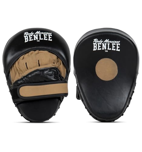 BENLEE Rocky Marciano Moore Hook&Jab-Almohadillas para Entrenamiento de Piel, Unisex Adulto, Negro, Talla única