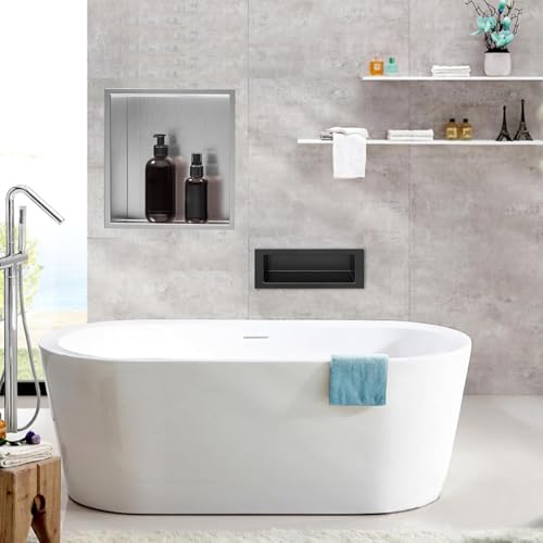 Étagère de douche encastrée gain de place niche inox argenté - 3