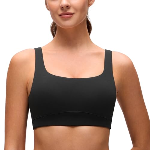 CRZ YOGA Butterluxe Scoop Neck Sports Bras for Women -