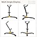 Compact Saxophone Stand With Adjustable Backrest, Foldable Metal Stand For Alto/Tenor, Anti-Slip Triangle Base With Lock