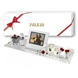 FALEJU Clear Acrylic Bathtub Tray with Handles Caddy Acrylic Bath Tray Table, Reading Rack, Tablet H