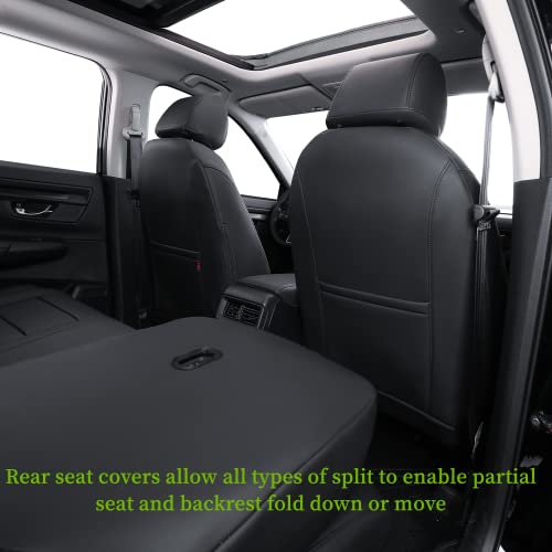 coverdream Custom Seat Covers Compatible with Select Honda Accord 2013 2014 2015 2016 2017 Sedan;Rear W/60/40 Split - Leatherette (Black,Full Set) by coverdream - Used condition - Image 3