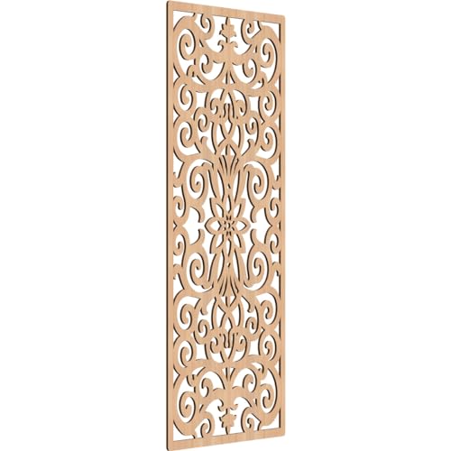 Image of Buel Decorative Pierced Fretwork Wood Wall Panels, 33 3 /8 inchW x 84 3 /8 inchH x 3 /8 inchT, Hickory