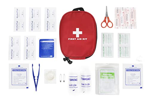 Portable First Aid Kit Bag Waterproof Durable Oxford Small Red Cross Kit Pouch Emergency Survival Bag Medicine Storage Bag For Home, Car, Office, School, Hiking, Camping, Travel #TOP30