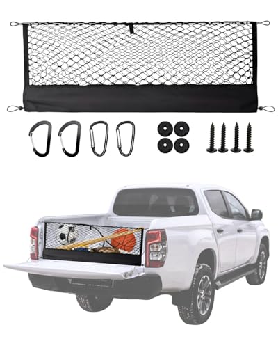 AROETL Truck Bed Cargo Net - Envelope Style Truck Bed Organizer Highly Elastic & Integrated Storage Bag - Compatible with Chevy, Ford, GMC, Dodge Ram（50