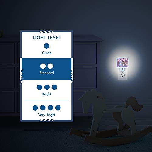 Image of Disney Frozen Wrap Shade LED Night Light, Plug-in, Dusk to Dawn, Girls Bedroom Decor, UL-Listed, Ideal for Nursery, Bathroom, 46276 (Pack of 12)