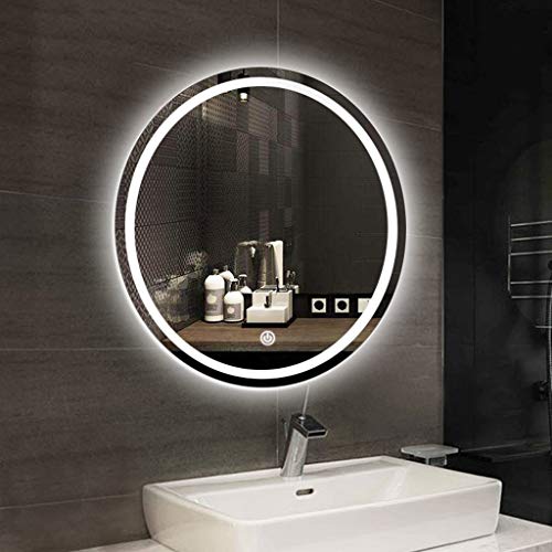 Miroir mural décoratif moderne rond tactile en verre haute définition