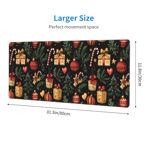 Tapis de bureau de Noël grand format pour clavier et ordinateur portable - 2