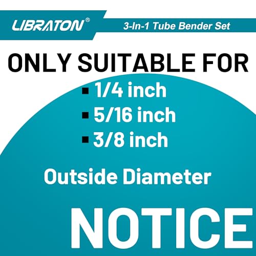 LIBRATON Rohrbieger, Manueller rohrbiegegerät, rohrbiegewerkzeug, 3-in-1 Biegezange, 180-Grad rohrbiegemaschine + Rohrschneider + Entgrater, für Rohre aus Kupfer, Aluminium und weichem Metall
