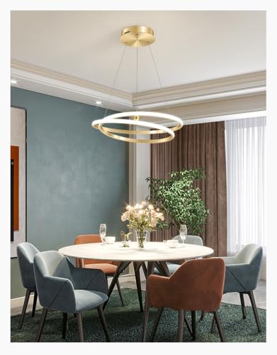 Suspension LED doré MOCHAMIK circulaire 42cm à intensité variable - 5
