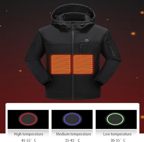 Abrigo calefactable de 10 zonas impermeable para invierno activo 4