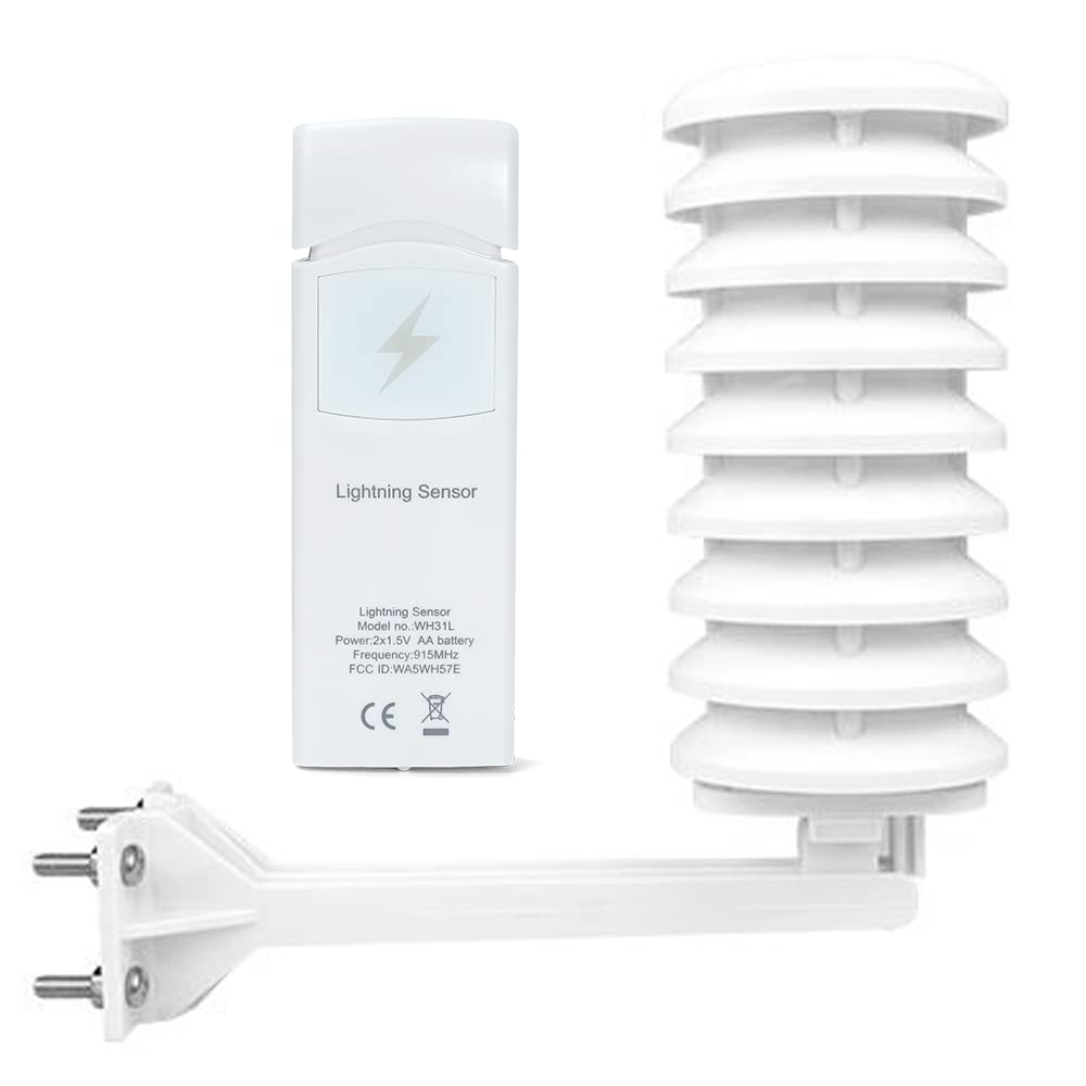 Amazon.com: Ambient Weather WH31 Storm Bundle - Lightning Detector