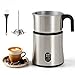 NAPASA 500ml Split Electric Milk Frother, Automatic Milk Steamer and Frother with 4 Various Whisk Accessories, Hot & Cold Milk Foam Maker for Coffee, Cappuccinos, Macchiato, Latte, Hot Chocolates Milk