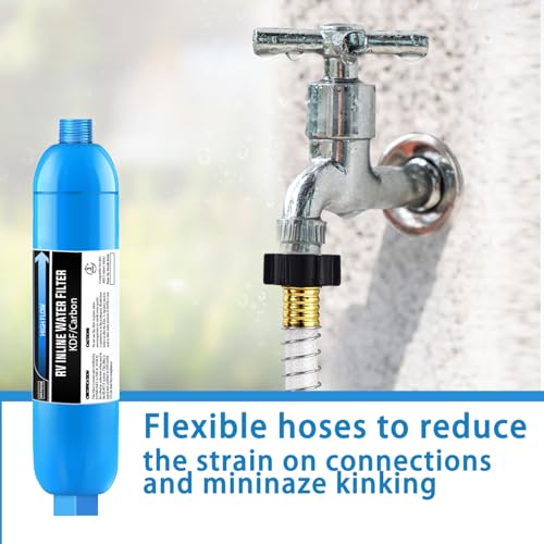 Lifefilter RV Inline Water Filter with Flexible Hose Protector, NSF Certified, Reduces Chlorine, Bad Taste, Odor for RVs and Marines, Drinking, Washing Filter, Dedicated for RVs, 2 Pack - Thumbnail 7