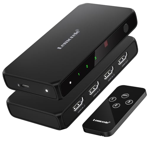 HDMI ؑ֊ Rt 31o 4K@60Hz HDMi ؂ւ 21oLemorele 4k HDM iz ZN^[ 1080P@60Hz HDCP 2.2/HDMI 2.0 HDR 3DΉ 蓮 ؂ւPS5/Swit