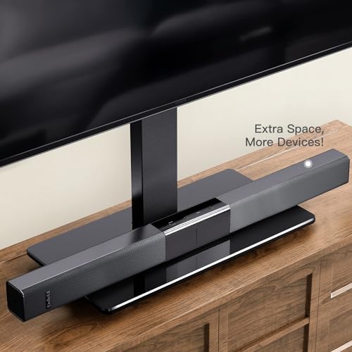 ERGO TAB Swivel Universal TV Stand Base for 50-75 Inch LCD OLED Flat/Curved Screen TVs - Height Adjustable Table Top TV Stand Mount with Cable Management, VESA 200x200-800x400mm by MELKESDE - Image 5