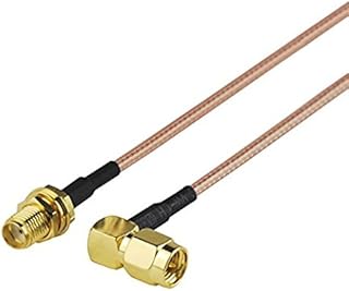 0.5ft 15cm Rf Wire Coaxial Cable Connector SMA Male Right Angle to SMA Female Bulkhead nut Assembly Pigtail Extension RG316 Ships from USA