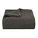 Vera Wang - King Blanket, Luxury Cotton Bedding, Super Soft Essentials with Waffle Weave Knit (Waffleweave Charcoal Grey, King)