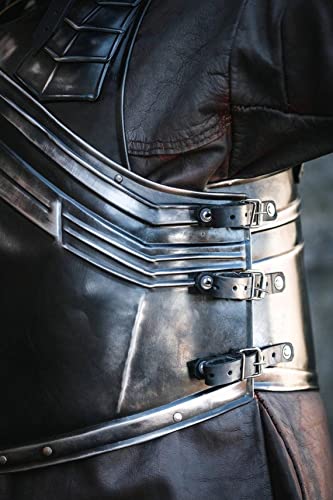R.s Enterprises Medieval Larp Steel Armor Blackened Dwarven Cuirass & Skirt Breastplate #TOP3