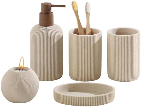 Sandstone Bathroom Accessories Set