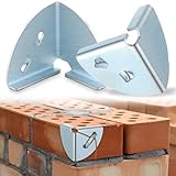 Zonon 2 Pcs 4-1/2 Builders Line Anchor Corner Brackets Masonry Tools Anchor Bricklayer Masonry Brick Laying Tools Setting Anchors Building line Galvanized Steel