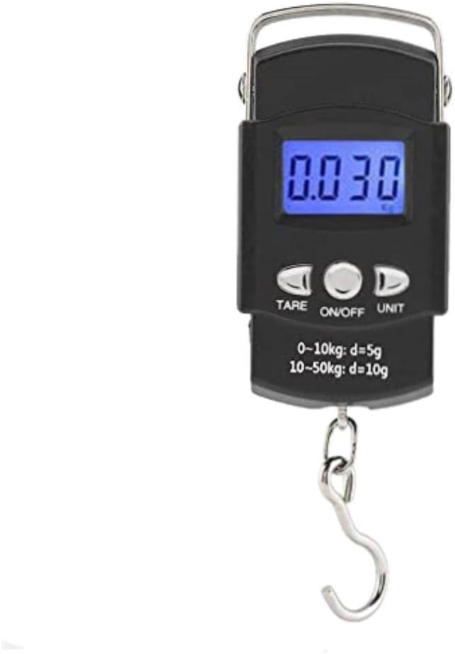 Utility Travel with Ease - Portable Electronic Luggage Scale with Tape Measure Backlit LCD Display and 110lb/50kg Capacity for Fishing Shipping & More. Weighing
