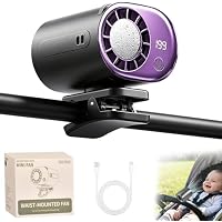 Car Clip On Air Conditioner, Car Fans That Blow Cold Air, Portable Ca-r Fan & Clip On Fan with LED Display, 16℃ Semi-Cooling 199 Speeds 360&deg; Rotation USB Rechargeable for Auto Office Desk Stroller