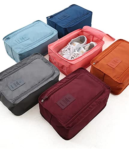 Pacote com 2 Sacos de Sapatos de Viagem Saco de Armazenamento de Cosméticos Bolsa de Roupas Portátil
