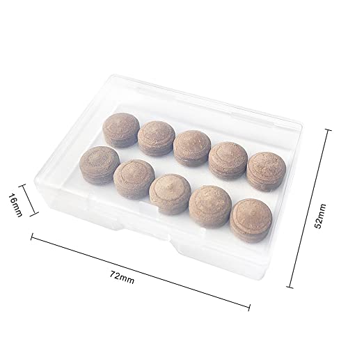 Fox Smiling 10Pcs 13Mm Pool Cue Tips Billiard Head Brown Multiple Layers Pigskin H Hardness (13Mm 10Pcs) #TOP6