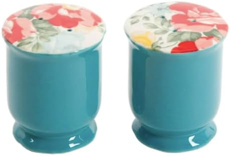 Salt and Pepper and Butter Dish Set Vintage Floral