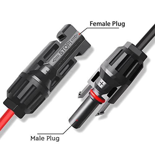 Cabo de extensão do conector do painel solar para adaptador DC 5,5 mm x 2,1 mm 16 AWG 4,59 pés/1,4 m