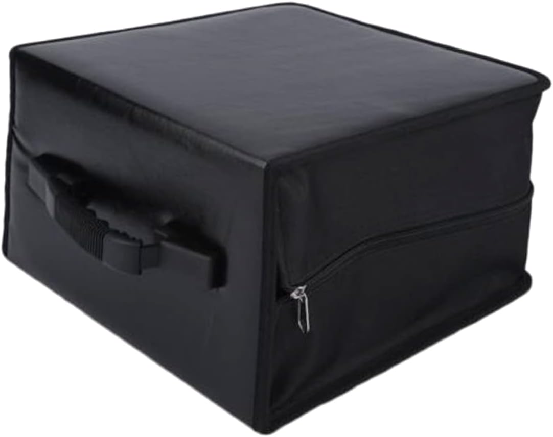 Large Capacity Cd DVD Wallet Case Portable Organizer for Discs Zipper Closure Easy for Media Storage Black Handheld Storage