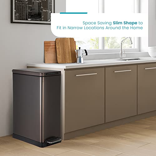 Conjunto de basureros para cocina y baño de acero inoxidable miniatura 5