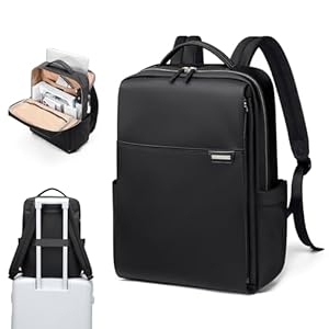 Rucksack Damen, Rucksack mit Laptop Fach 16 Zoll Herren Laptop Rucksack Wasserdicht, Schultasche Klein Backpack Women Elegant Casual Daypack, Aebeitsrucksack für Lehrer Urlaub Schwarz