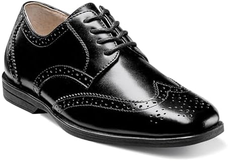Florsheim Boy's, Reveal Wingtip Oxford JR â€“ Little Kid & Big Kid Black | Image 3