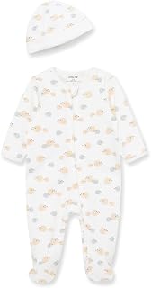 Little Me Clothes for Baby Unisex Gender Neutral Sleeper and Cap Set, 100% Cotton Scratch-Free Tag, Preemie to 9 Months