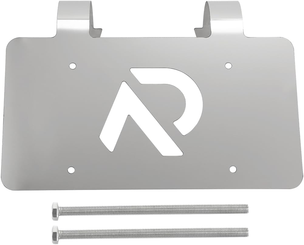 Semi Truck Commercial Truck Deer Guard Stainless License Plate Holder 3'' for Freightliner for Volvo for Kenworth - White