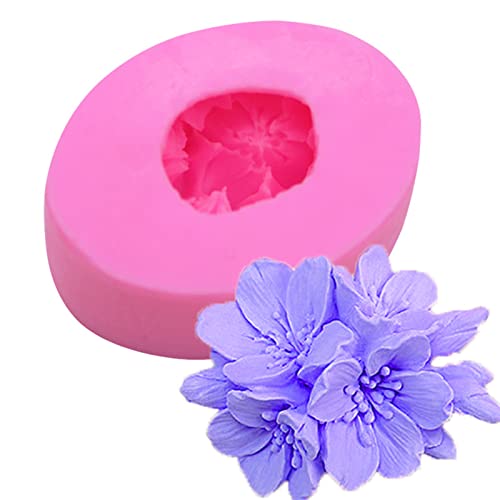 Plum Bossom Flower Silicone Soap Mold Candle Mold Fondant Chocolate Candy Cake Decorating Mould Resin Clay Baking Pastry Tools #TOP7