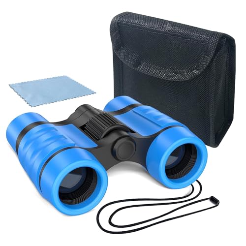 Binoculars Kids, Childrens Binoculars, Kids Binoculars, Small Telescope 4x30, Suitable for Age 3-10 for Kids, Nature Game Telescope for Bird Watching, Hiking, Camping, and Learning