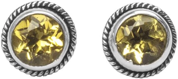 Gemstone Stud Post Earrings, 925 Sterling Silver Gemstone Earring 6 MM Round Girls Women Gift - Image 4