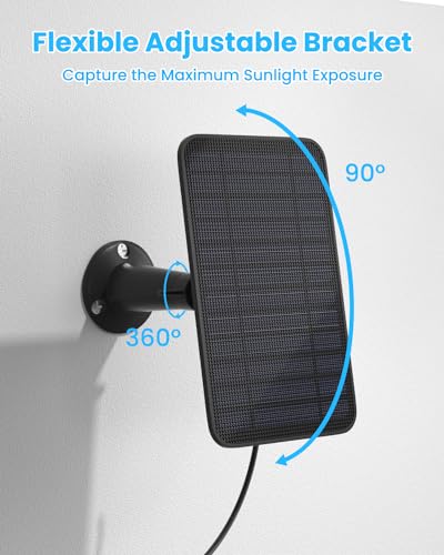 Solar Panel for Blink Outdoor 2K+/4(4th Gen)/Outdoor(3rd Gen) XT3 and XT2/XT Camera/Blink Outdoor Camera, 5W Solar Panel Charger with Mount 13.1ft Cable Rubber Plug, IP65 Waterproof, 4 Pack