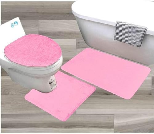 Gorgeous Home LINEN 3 Piece Bathroom Floor Bath Mats Rugs