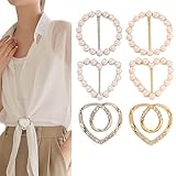 Contenu du paquet : le set comprend 6 pinces à écharpe pour vêtements de styles différents. Ces accessoires polyvalents vous offrent de nombreuses possibilités de combinaison et s'adaptent à la plupart des tenues.