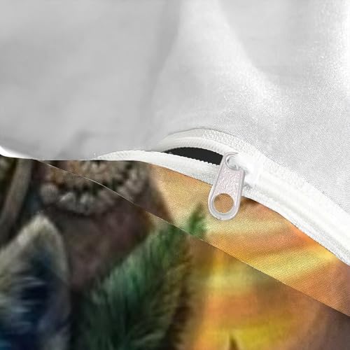 Housse de couette super king microfibre animaux imprimé 3D taie d'oreiller