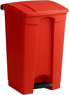 [Red] Step-On 23-Gallon Trash Can - Compatible with Biohazard Waste Bags, Ideal for Medical/Lab/Hospital Use (23 Gallon)