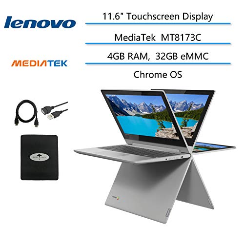 Image of Lenovo 2022 Chromebook Flex 3 2-in-1 11.6 inch Convertible Touch Screen Laptop, 360flip-and-fold Design, MediaTek MT8173C(Beat N4020), 4GB Memory, 32GB eMMC, PowerVR, Chrome OS w /GM Accessories